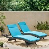 Christopher Knight Home Salem Outdoor Water Resistant Fabric Chaise Lounge Cushions (Set of 2) - 2 of 4