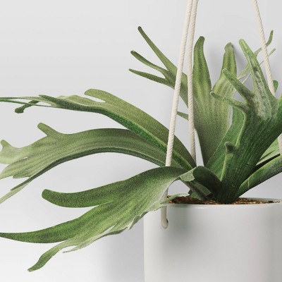 12&#34; Hanging Staghorn Fern Artificial Plant - Threshold&#8482;