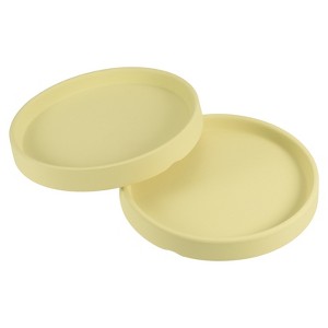 Unique Bargains Indoor Ceramic Round Plant Pot Saucers Tray 2 Pcs - 1 of 4