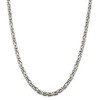 Black Bow Jewelry Men's 5mm, Sterling Silver, Solid Byzantine Chain Necklace - 3 of 4