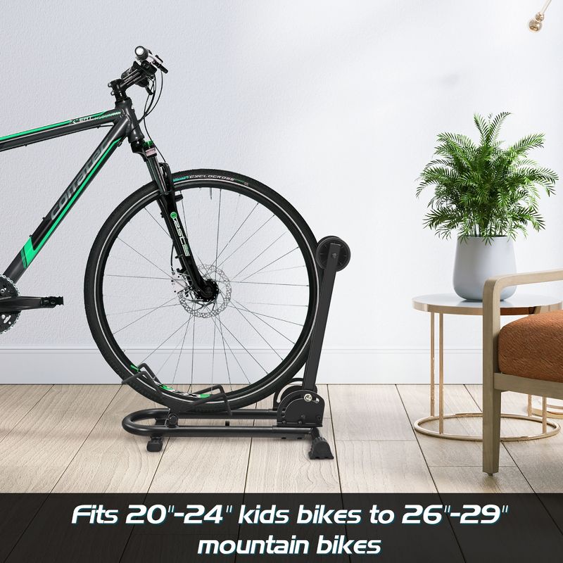 Costway Foldable Bike Floor Parking Rack Home Garage Storage Stand Fit 20''-29'', 2 of 11