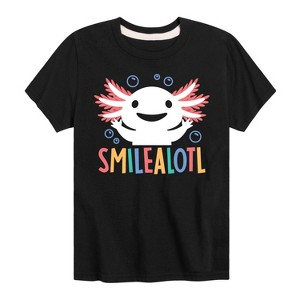 Boys' - Instant Message - Axolotl Smilealotl Short Sleeve Graphic T-Shirt - 1 of 4