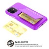 Reiko TPU PC Hybrid 2-in-1 Flip Card Holder Phone Case for Apple iPhone 12 Mini in Purple - 3 of 4