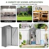 2.5x1.4FT Outdoor Metal Backyard Storage Shed with Waterproof Galvanized Iron,Compact Garden Tool Shed,Lockable Metal Storage Cabinet-Coolbibila - 2 of 4