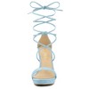 Allegra K Women's Platform Stiletto Heels Lace Up Sandals - 2 of 4