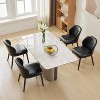 Dining Chairs Set of 2, Wood Legs Modern Upholstered,Ergonomic Back Support,265Lbs Capacity for Kitchen Dining Room Restaurant - 4 of 4
