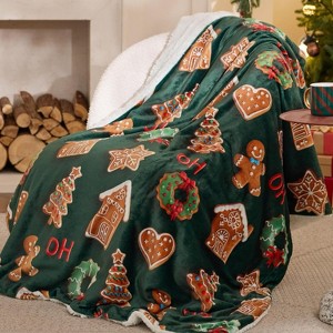 Flannel Christmas Throw Blanket for Couch, Christmas Decorations Gifts for Women, Warm Throw Blanket. - 1 of 4