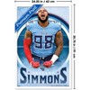 Trends International NFL Tennessee Titans - Jeffery Simmons 25 Framed Wall Poster Prints - 3 of 4