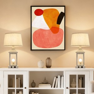 KWPZQEB Farmhouse Table Lamp Set of 2, Bedside Lamps with 3 Level Dimming & USB C+A Ports, Upgraded Touch Lamps for Living Room, Bedroom - 1 of 4