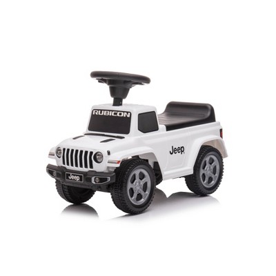 White Jeep Gladiator Push Ride-On Car with Storage
