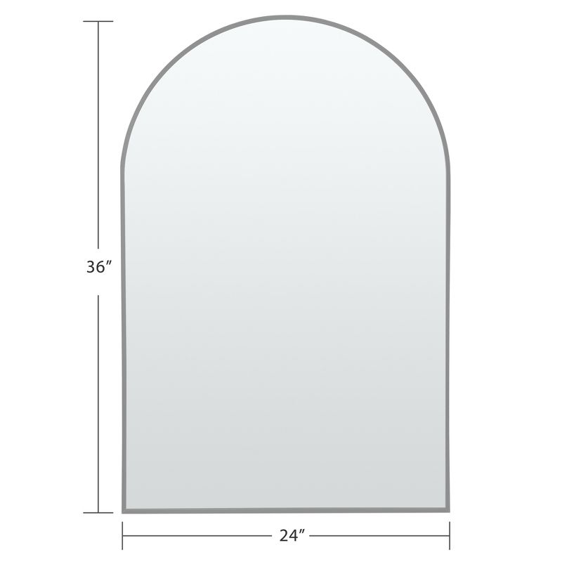 Yetta 24"x 36" Arch Mirror for Bathroom Entryway Wall Decor Metal Frame Wall Mounted Mirror - The Pop Home, 5 of 8