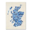 Trademark Fine Art -Michael Tompsett 'Scotland Typography Text Map 2' Canvas Art - 2 of 3
