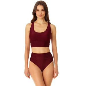 Coppersuit - Women's Banded Halter Longline Bra Swimsuit Top - 1 of 4