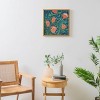 Deny Designs Lara Lee Meintjes Coral Proteas on Blue Pattern Framed Wall Art Bamboo - 2 of 3