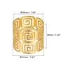 Unique Bargains Holiday Party Alloy Decorative Reusable Wear-Resistant Hollow Napkin Ring 6 Pcs - 2 of 4