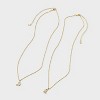 Beloved + Inspired 14K Gold Dipped Pendant Necklace Set 2pc - Gold - 4 of 4
