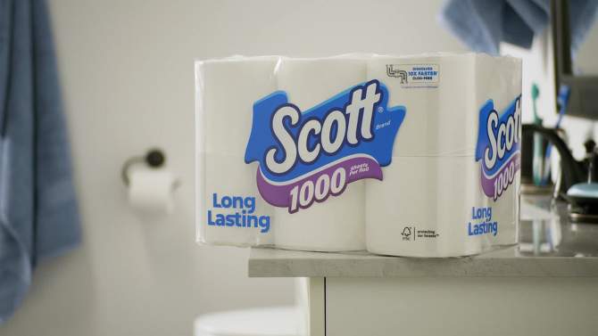 Scott 1000 Septic-Safe 1-Ply Toilet Paper, 2 of 12, play video