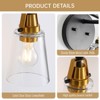 Modern 3-Light Bathroom Vanity Light Fixtures with Clear Glass Shade Bathroom Wall Lamp for Mirror Kitchen Living Room Hallway Cabinet Porch - 4 of 4