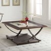36" Isiah Coffee Table Black Nickel/Clear Glass - Acme Furniture: Tempered Glass, Square Shape, Bottom Shelf - 4 of 4