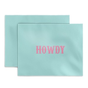 socoart HOWDY blue pink Placemats - Deny Designs - 1 of 3