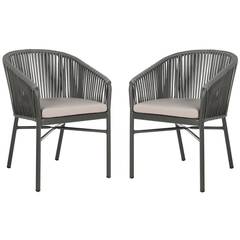 Matteo Rope Chair (Set of 2) - Grey - Safavieh., 2 of 10