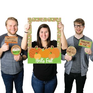 Big Dot of Happiness Pumpkin Patch - Fall, Halloween or Thanksgiving Party Photo Booth Picture Frame and Props - Printed on Sturdy Material - 1 of 4