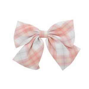 Unique Bargains Simple Plaid Bow Hair Clips 1 Pc - 1 of 4