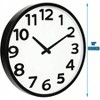16 Inch Wall Clock Silent Analog Quartz Large Numbers Easy to Read Modern Decor Living Room Office Black White Clock - 2 of 4