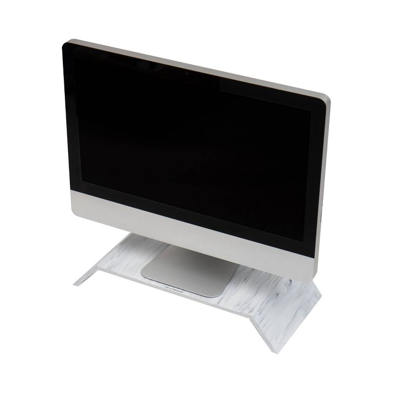 Mind Reader Marbella Collection Monitor Stand White, 4 of 8