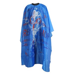 Unique Bargains Haircut Hairdressing Professional Waterproof Polyester Barber Cape 61.42"x53.15" - 1 of 4