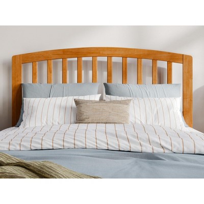 AFI Furnishings Richmond Full Solid Wood Headboard with Attachable Charger in Light Toffee