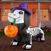 Joyfy 5FT Halloween Inflatables Outdoor Decorations, Inflatable Skeleton Dog with LEDs Pumpkin for Halloween Outdoor Yard Garden Lawn Party Decoration - 4 of 4