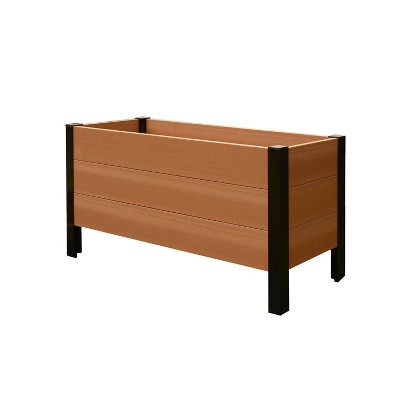 24" Vinyl Greens Urban Raised Garden Bed Brown - Vita