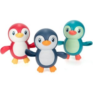 3-Pack Wind-Up Swimming Penguin Bath Toys, Backstroke Motion for Kids 18+ Months - 1 of 4