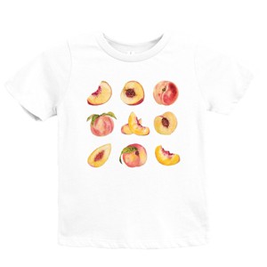 The Juniper Shop Peach Chart Youth Short Sleeve Tee - M - White - 1 of 4