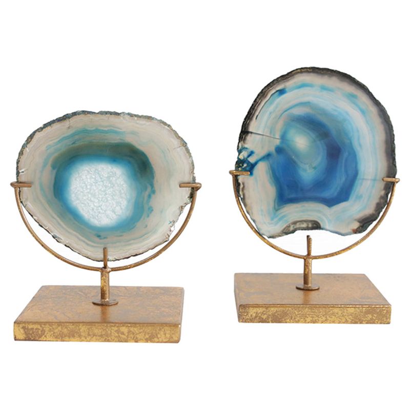 Agate on Stand Blue (4&#34;H) Includes 1 Stand Only - Storied Home, 3 of 5