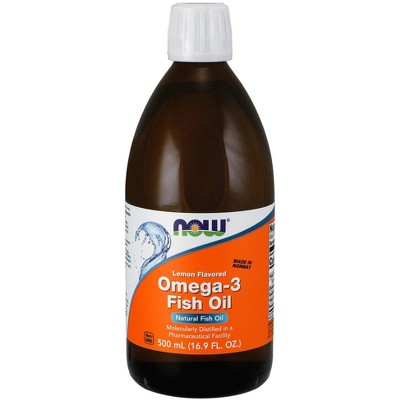 Omega 3 Fish Oil Lemon by Now Foods  -  500 ml Liquid