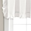 52"x18" Linen Ruffle Window Valance White - Lush Décor: Solid Cotton Rod Pocket for Bedroom - 4 of 4