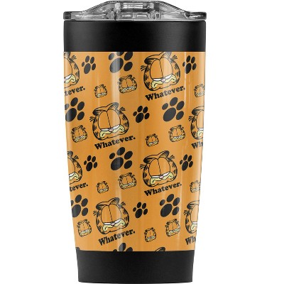 Garfield Whatever Pattern Steel Tumbler 20oz Coffee Travel Mug
