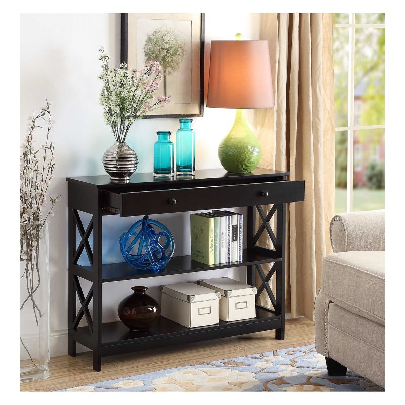 Breighton Home Xavier Console Table with Open Shelves and Drawer, 3 of 6