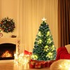 Tangkula 4/5/6/7 FT Artificial Xmas Tree w/ 270 Branch Tips 509 Warm White LED Lights - 2 of 4