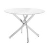 Sapphtopaz Round Dining Table Kitchen Table 31.5" Modern Small Circle Kitchen Table with Metal Black Legs for Kitchen, Small Spaces - 2 of 4