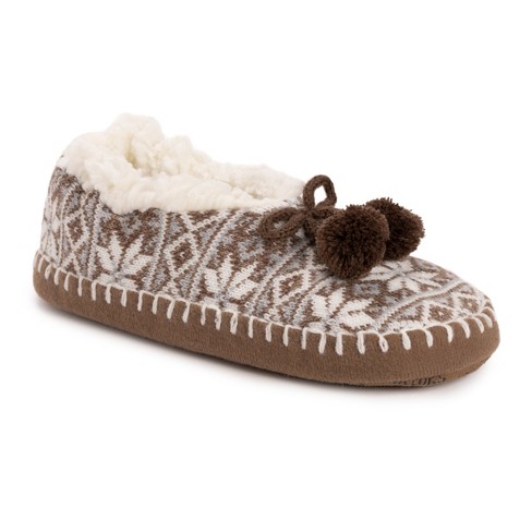 Muk Luks Women s Classic Ballerina Slipper L xl Brown Multi Target