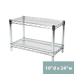 Shelving.com Chrome Wire Shelving with 2 Tier Shelves - - 1 of 3