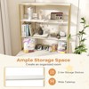 Tangkula 57" Cat Litter Box Enclosure w/ Storage 2-tier Shelves Removable Scratcher - 4 of 4