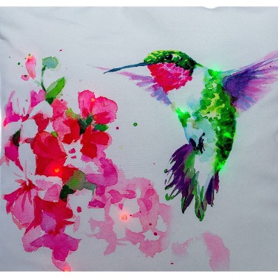 Set of 2 Indoor/Outdoor Throw Pillows Hummingbird - Ultimate Innovations