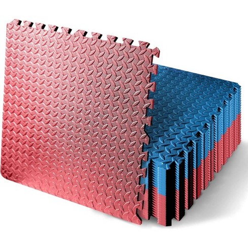 Squatz 6 - Pc Foam Interlocking Exercise Mat - Red & Blue : Target