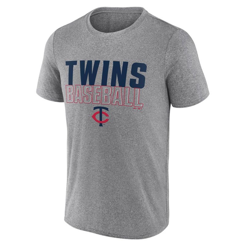 MLB Minnesota Twins Men's Gray Athletic T-Shirt, 2 of 4