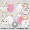 Big Dot of Happiness Wildflowers Bride - 4 Boho Floral Bridal Shower Games - 10 Cards Each - Gamerific Bundle - 2 of 4