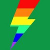 Adult Design By Humans Rainbow Pride Flag Lightning Bolt By T-Shirt - 2 of 2